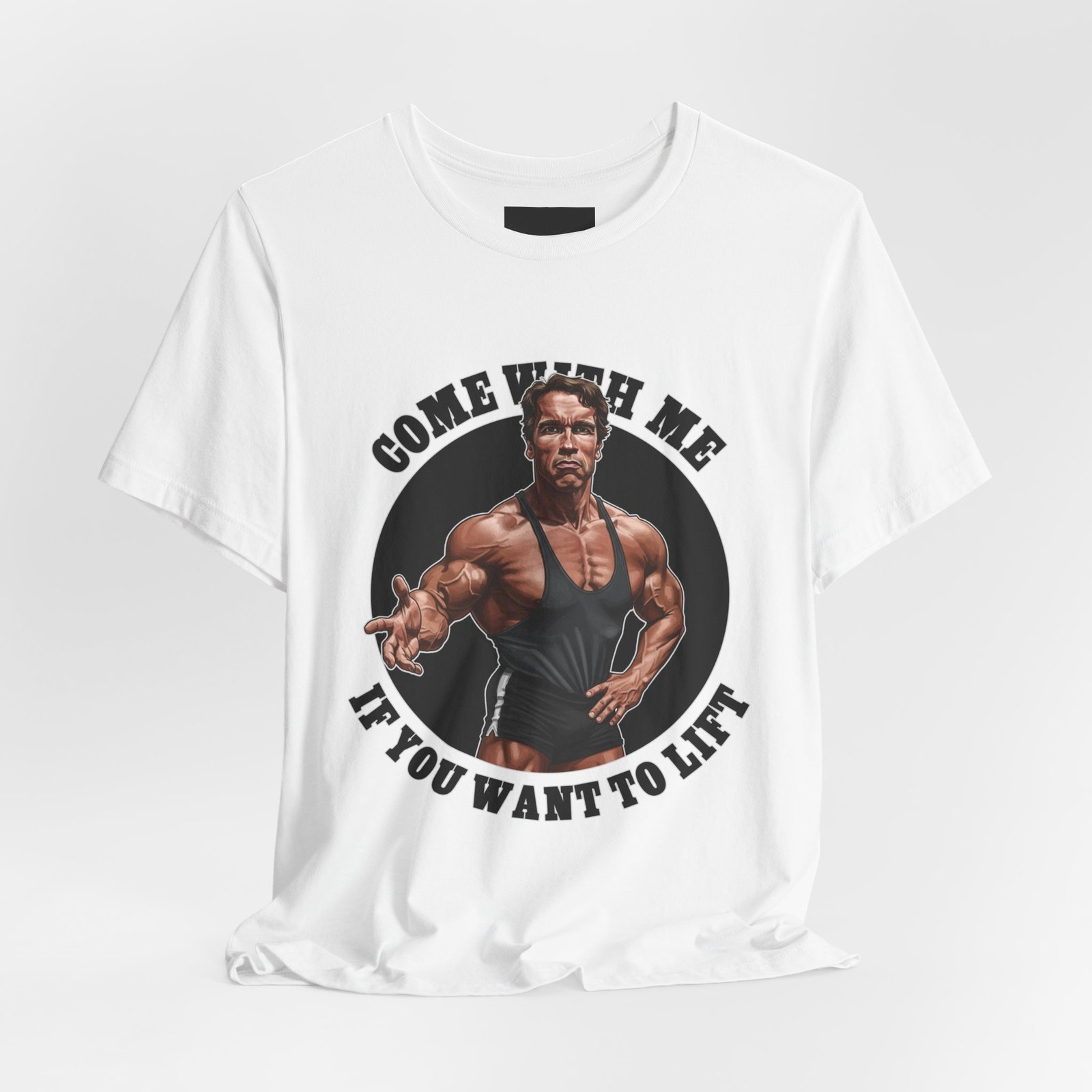 Come With Me If You Want To Lift – Funny Gym Terminator Tee - Image 3