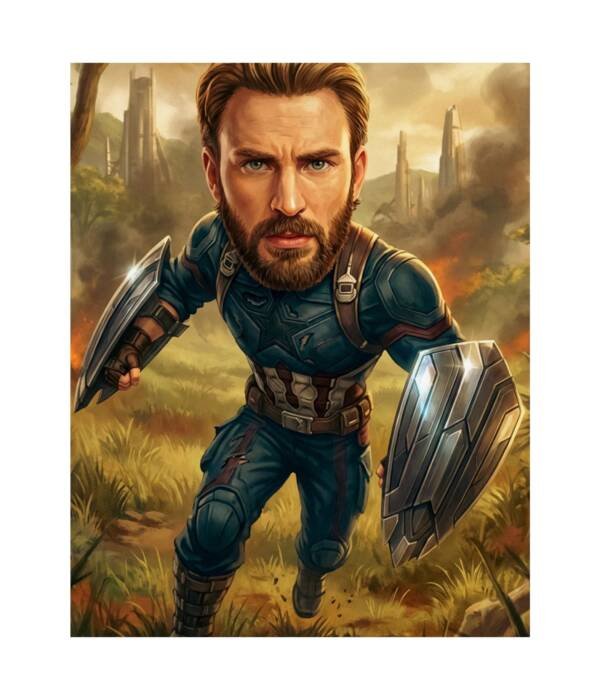 Shielded Vanguard: Cinematic Hero Battle Poster