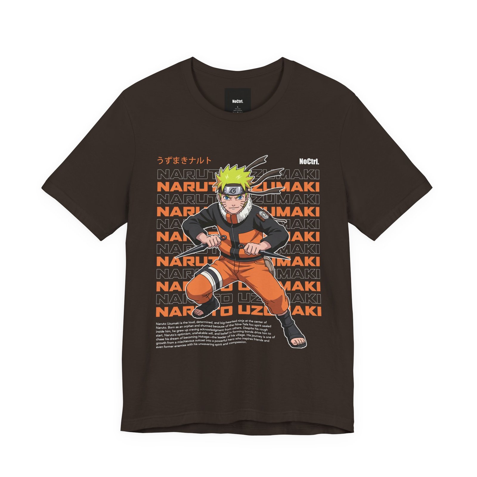 Determined Ninja: Anime-Inspired Graphic T-Shirt