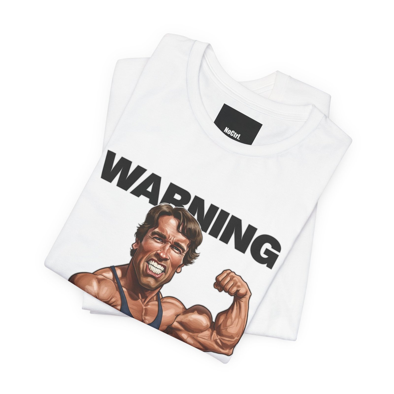 Warning, May Spontaneously Flex: Funny Bodybuilding Tee - Image 2
