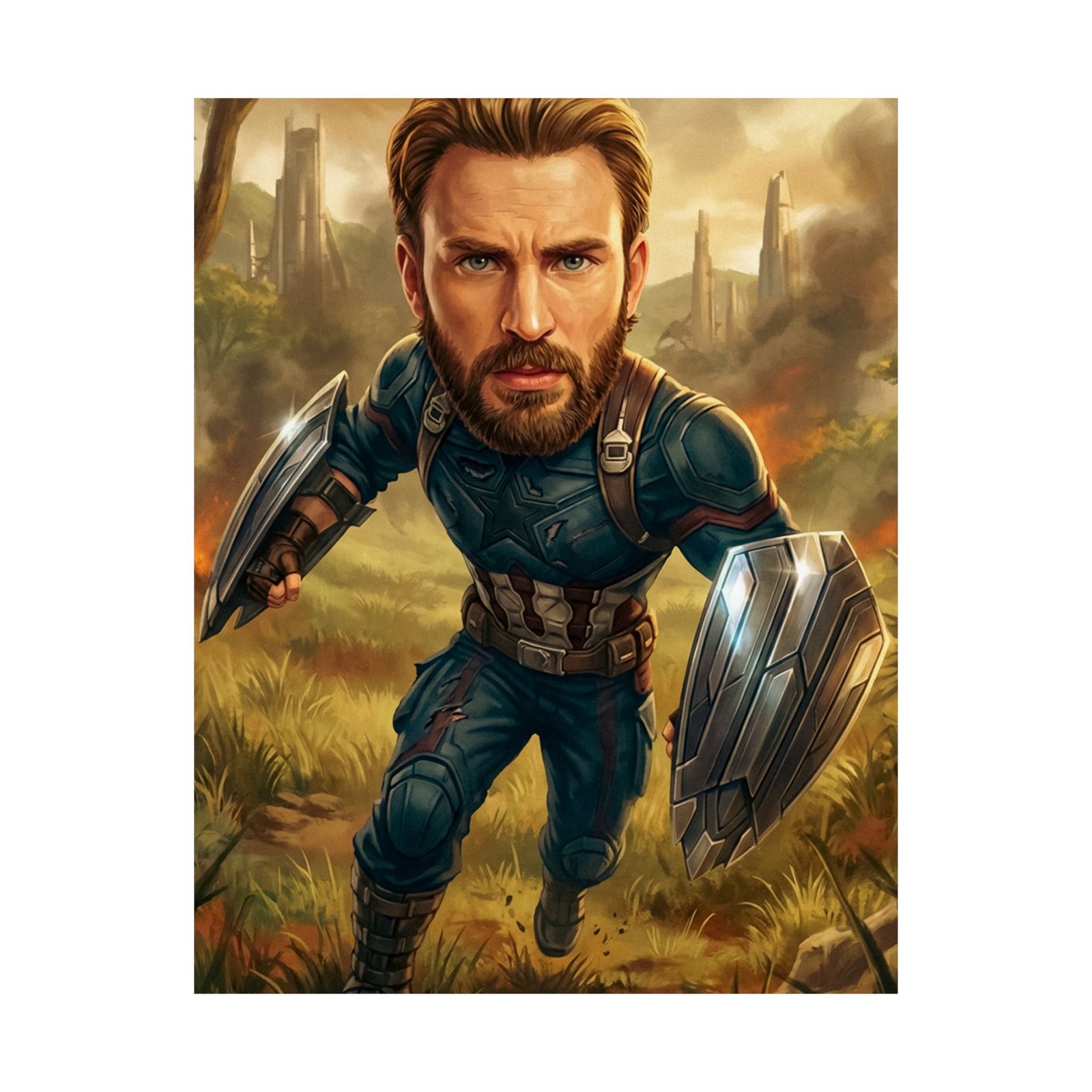 Shielded Vanguard: Cinematic Hero Battle Poster - Image 3