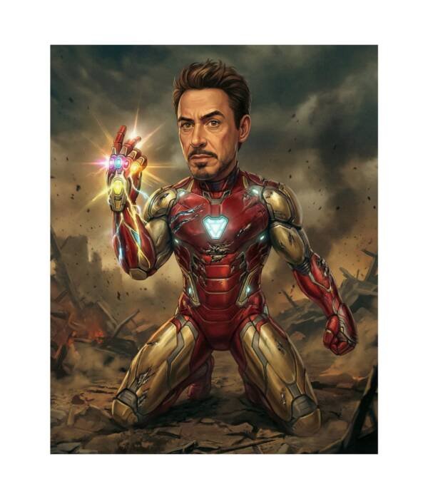 Armored Heros Last Stand: Cinematic Superhero Poster