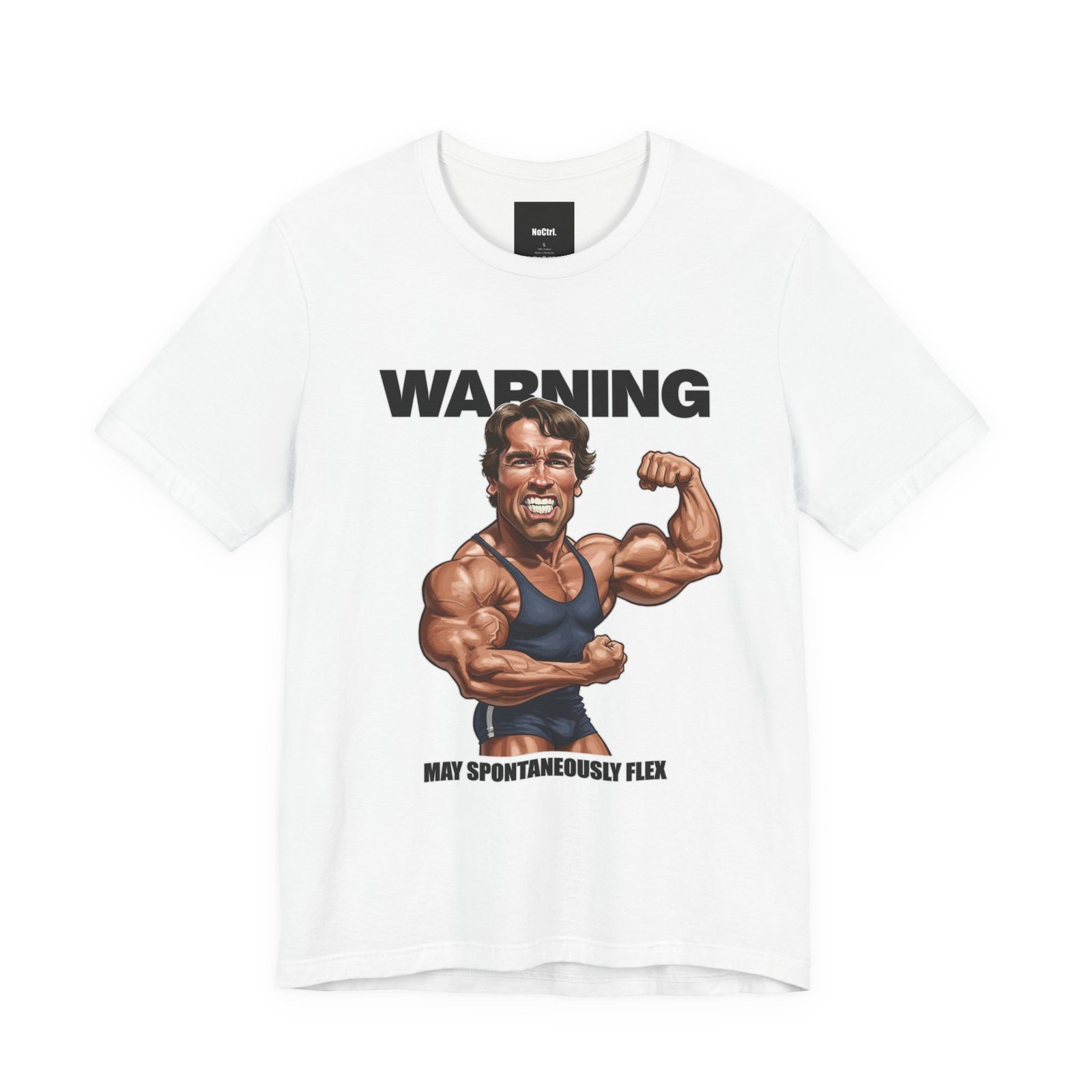 Warning, May Spontaneously Flex: Funny Bodybuilding Tee
