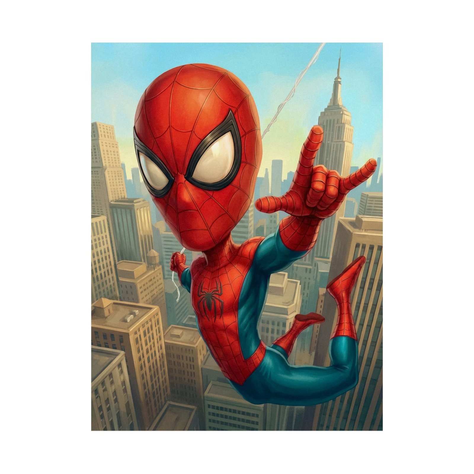 Web Slinger Over the City: Superhero Fantasy Poster - Image 5