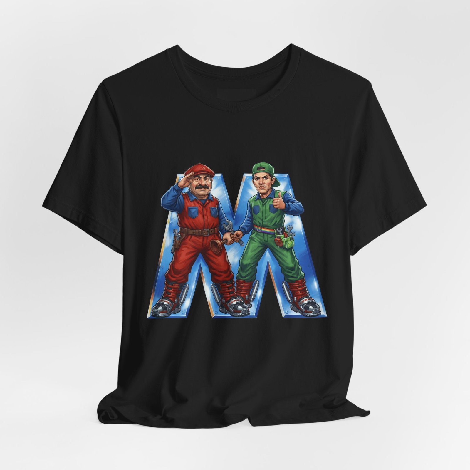 Retro Repair Bros: Classic Platformer Tribute T-Shirt - Image 8
