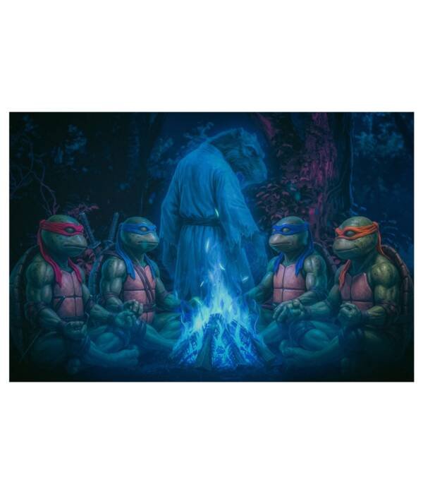 Ninja Turtles Midnight Farewell — Final Fire Edition Horizontal Pop Culture Wall Art