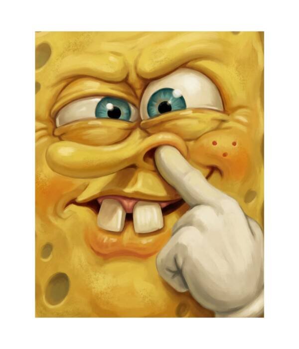 Zero Manners – Chaos Cartoon Poster | Spongebob Pop Art