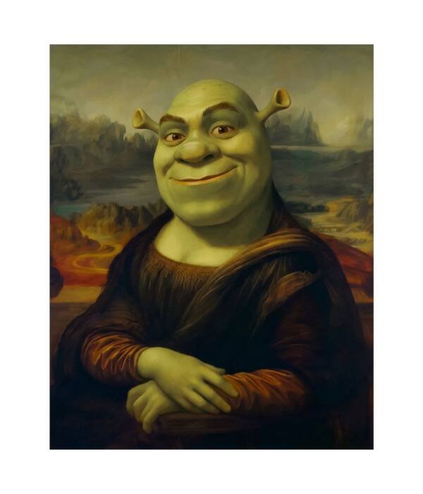 Ogre Lisa – Renaissance Meme Poster| Shrek Print