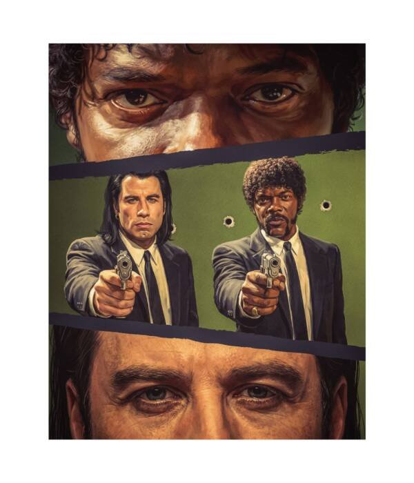 Trigger Frames – Crime Icon Poster | Pulp Fiction | Cult Movie Poster
