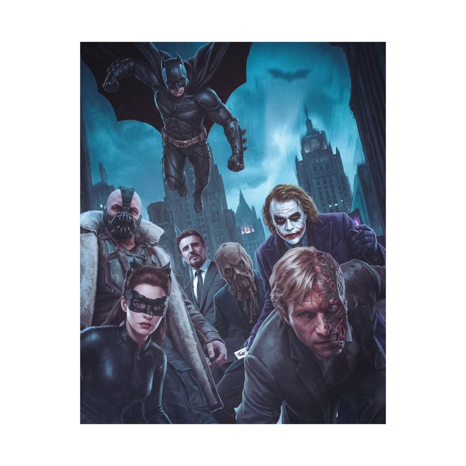 Gotham’s Rogues – Dark City Villains Tribute Print - Image 3