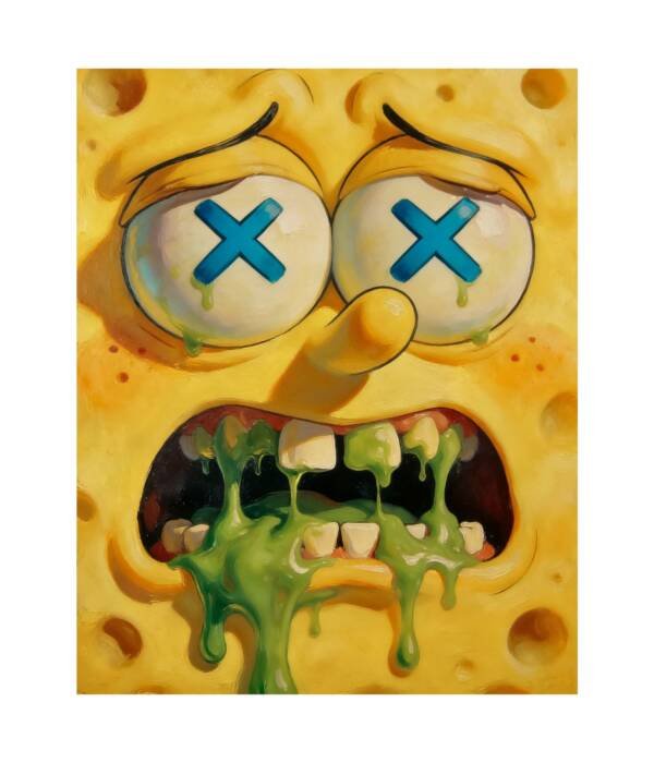 Melted Mind – Chaos Cartoon Poster | Spongebob Pop Art