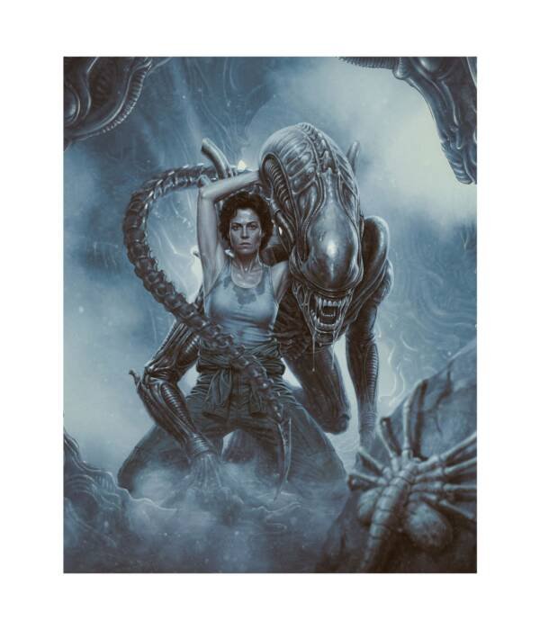Alien (1979) – "Ripley & The Perfect Organism" Premium Movie Poster